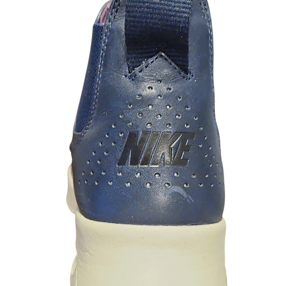 Nike Air Max Blue and White Slip-On Sneakers Ankle Boots - Picture 4 of 6